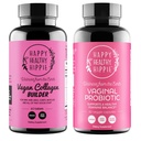 Happy Terve Hippi Vaginal Probiootit naisille & Vegan Collagen Builder Collagen Pillerit