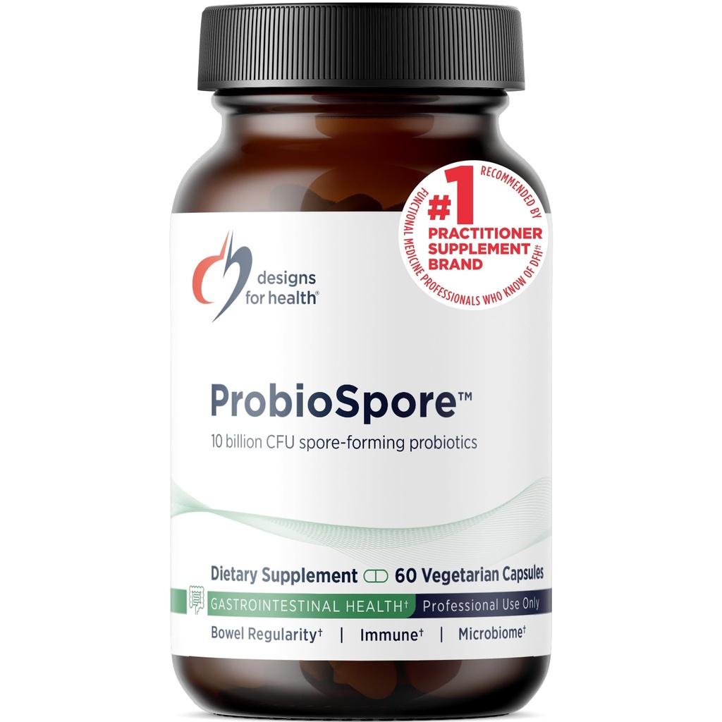 Designs for Health ProbioSpore - Tehokas urheilu perustuu probiootti, Soil-Baseed Probiootit täydentää - Hylly vakaa Gut + Immuuni tuki, ei-GMO + Dairy Free (60 kapselia)