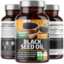 Number One N1N Premium Black Seed Oil [Max Strength, 1000 mg] 100% Kylmäpaineinen Nigela Sativa tukemaan Digestion, Immuunijärjestelmä ja Joint Comfort ja liikkuvuus, 120 Caps