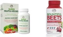 MAATILAT Superhedelmät Kasvikset Antioksidantti Immuunien energia Ruoansulatuskanavan kapselit + Bountiful Beets Typpioksidin verenkierto Immuunikapselit Bundle, 30 + 90 Tarjoilut