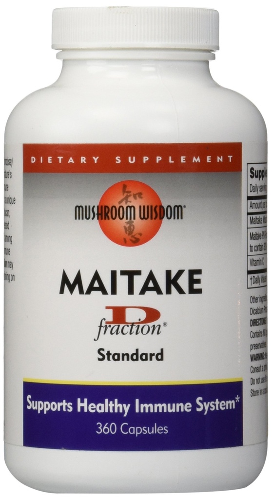 MUSHROOM WISDOM Maitake Mushroom Extract D-Fraction 360 kapslar