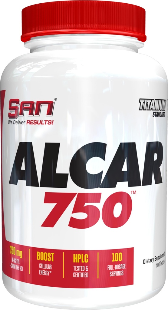 Alcar 750 - Ren acetyl L-karnitin för energi, fokus och fettmetabolism 100 portioner