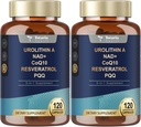 Totaria Urolithin A Supplement 1000mg kanssa NAD,CoQ10,Liite naisille 120 Softgels varten Lihasenergian antioksidantteja(Pack of 2)