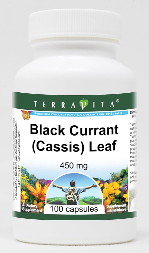 Mustaherukka (Cassis) Leaf - 450 mg (100 kapselia, ZIN: 513765) - 3 pakkausta