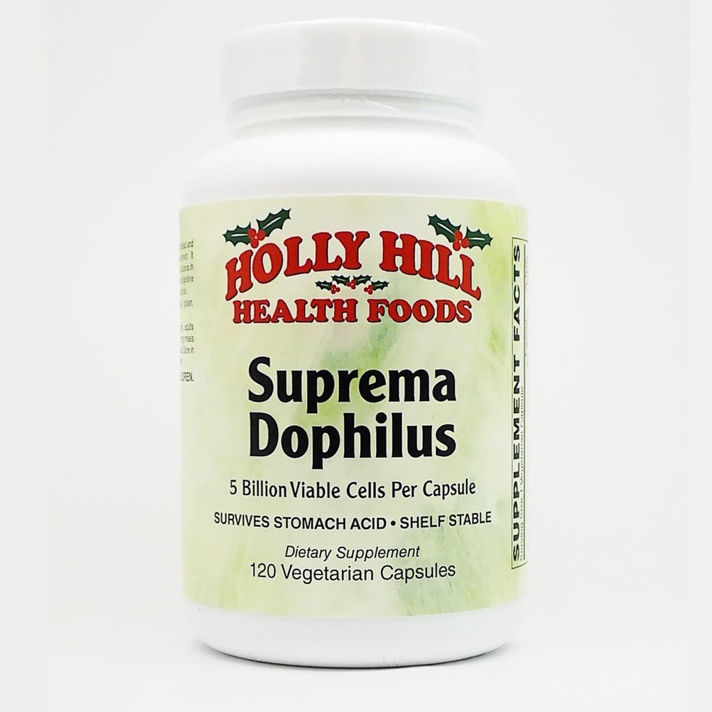Holly Hill Health Foods, Suprema Dophilus, 120 vegetariska kapslar