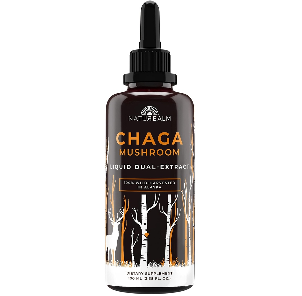 Naturealm Chaga Mushroom Liquid Tincture Supplement 