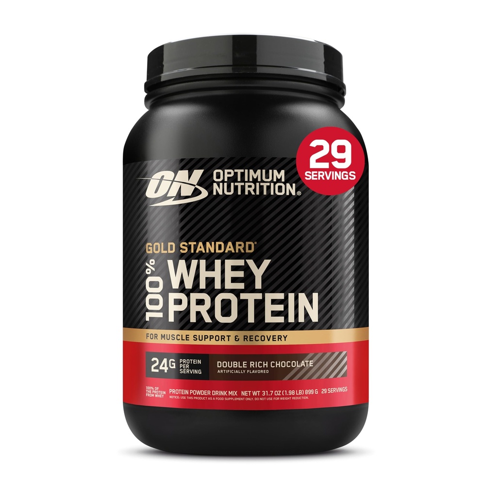 Optimum Nutrition Gold Standard 100% Whey Protein Powder, Double Rich Chocolate 1,98 punta (Packaging May Vary)