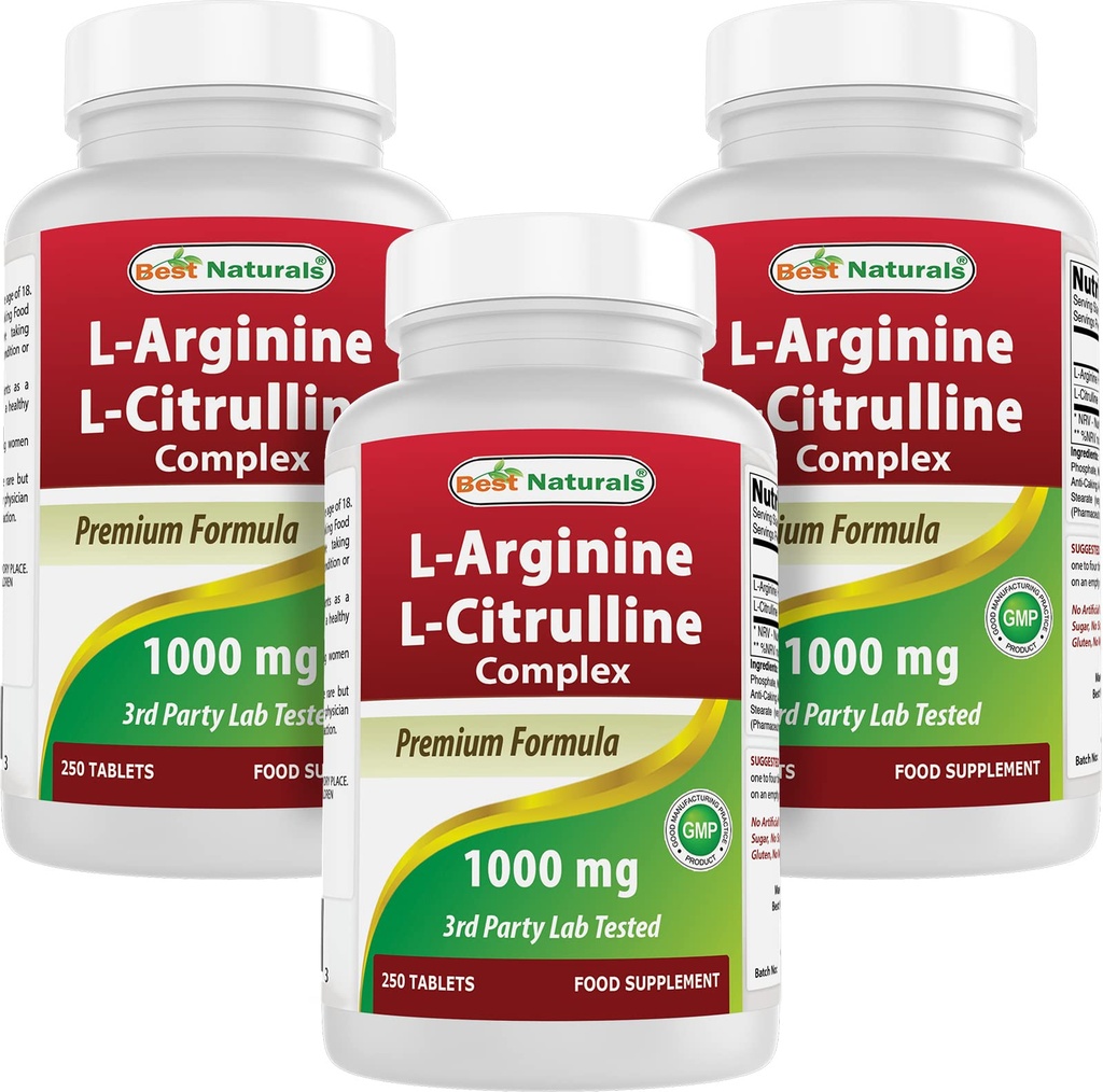 Best Naturals L-arginiini L-Citrulline Complex 1000 mg 250 tablettia (250