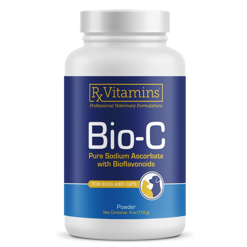 Rx-vitamiinit Bio-C - C-vitamiini koirille ja kissoille - sitruuna Bioflavonoidit allergiaa lievittää - Immuunituki täydentää - edistää terve turkki ja iho - Joint Supplement - 4 oz