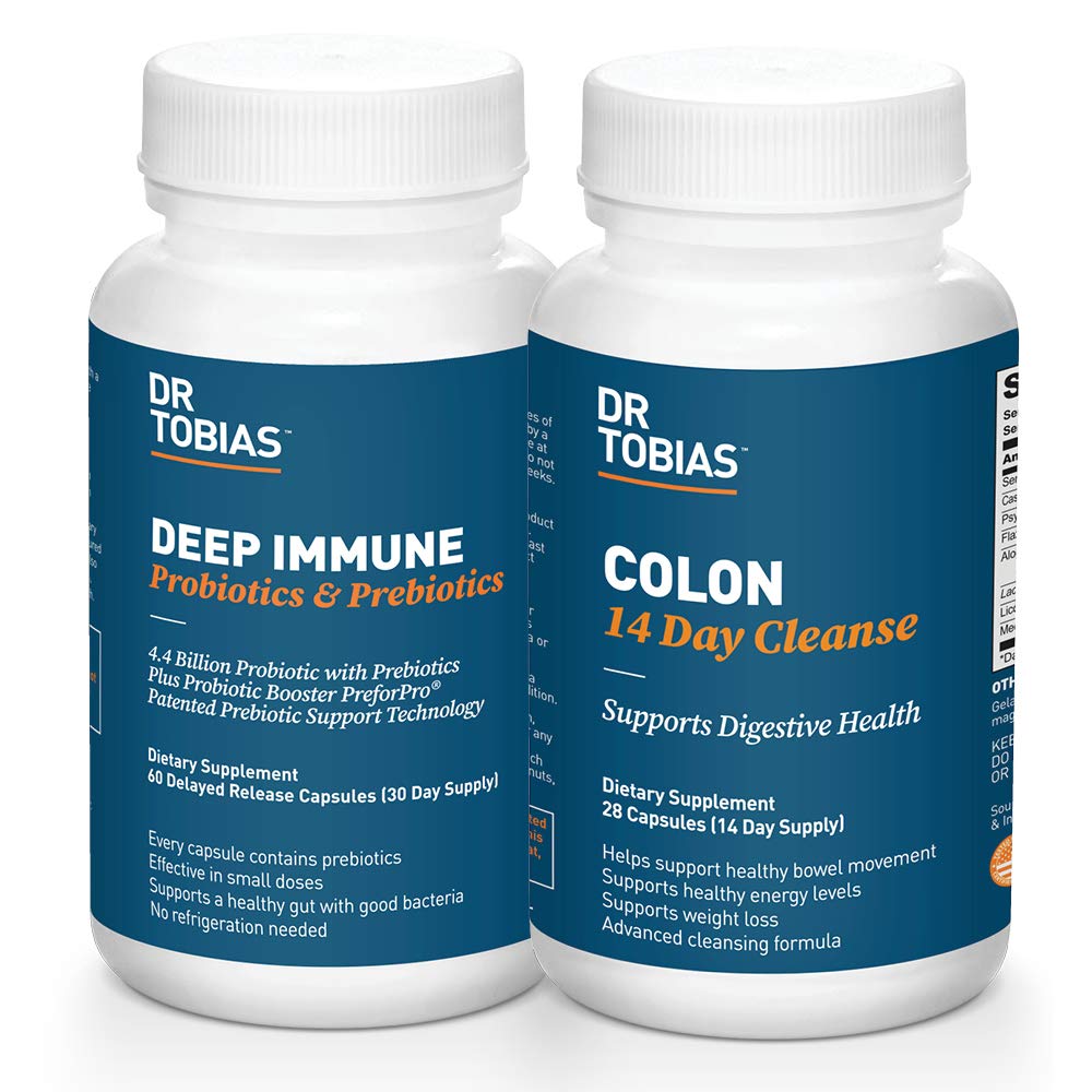 Tobias Ruoansulatuskanavan Kickstarter Bundle Colon 14 Day Cleanse & Deep Immunobiootit & Prebiootit