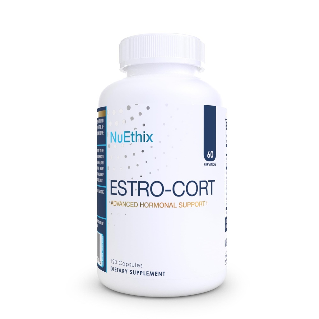 NuEthix Formulations Estro- Cort Estrogeeninvastainen ravitsemustuki Ravintolisä, 120 kapselia