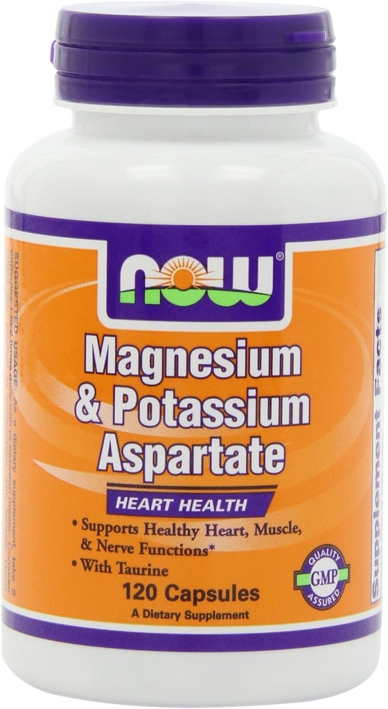Nyt magnesium ja kaliumaspartaatti W/ tauriini, 120 kapselia (pakkaus 2)