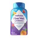Vitafusion Fiber Well + Probiootit Gummies aikuisille 3g Kuitu per tarjoilu digestiivinen terveys ja probiootit*, 60 Count