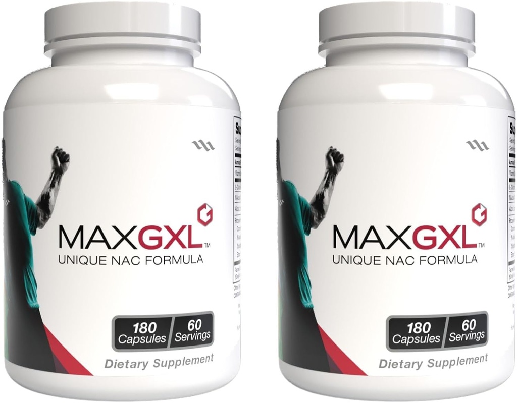 Max GXL, Ainutlaatuinen NAC Formula, 180 kasvikapselia, 30 tarjoilua (pakkaus 2)