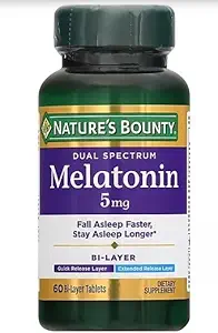 Nature's Bounty Melatoniini 5 mg Bi- Layer tabletit 60 ea (paketti 3)