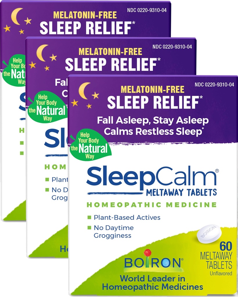 Boiron SleepCalm Sleep Aid for Deep, Rentouttava, Levokas Yöunet - Melatoniinivapaa ja Non Habit-Foming - Ratkaistavat tabletit - 180