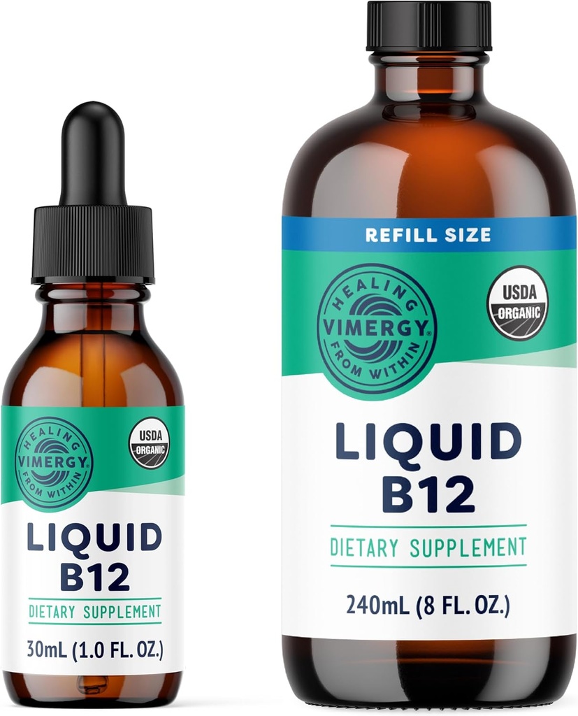 Vimergy Liquid B12 (30 ml) ja Liquid B12 Refill (240 ml) - Bundle