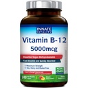 Luonnollinen elinvoima B12 5000 mcg, sublingual, vegaaninen metyylikobalamiini, nopeasti liuottavat tabletit, luonnollinen persikka maku, tukee energian tuotantoa & terve hermosto, 240 tablettia