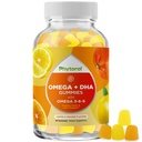 DHA Omega 3 Gummies for Adults - Herkullinen pellavansiemen aivoihin Omega 3 6 9 täydennysosa tulehdus, energia ja insuliini - kasvissyöjä Essential Favody Acid Supplements for Immuno Support - 60