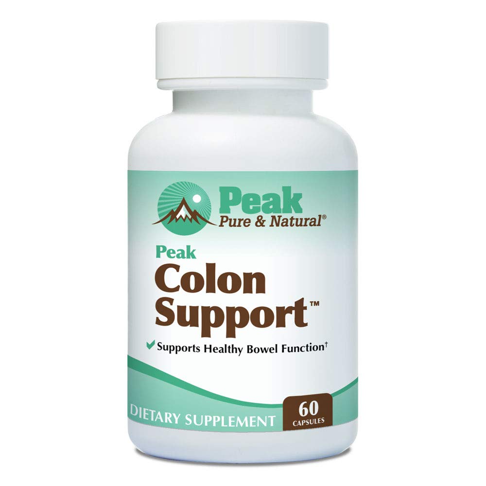 Peak Pure & Natural Colon Support - Colon Cleanse och Detox Supplement för Digestive Health - Gut Health Support med Inulin och Senna Leaf Extracts - med Fiber, Prebiotika och Probiotika - 1 Pack