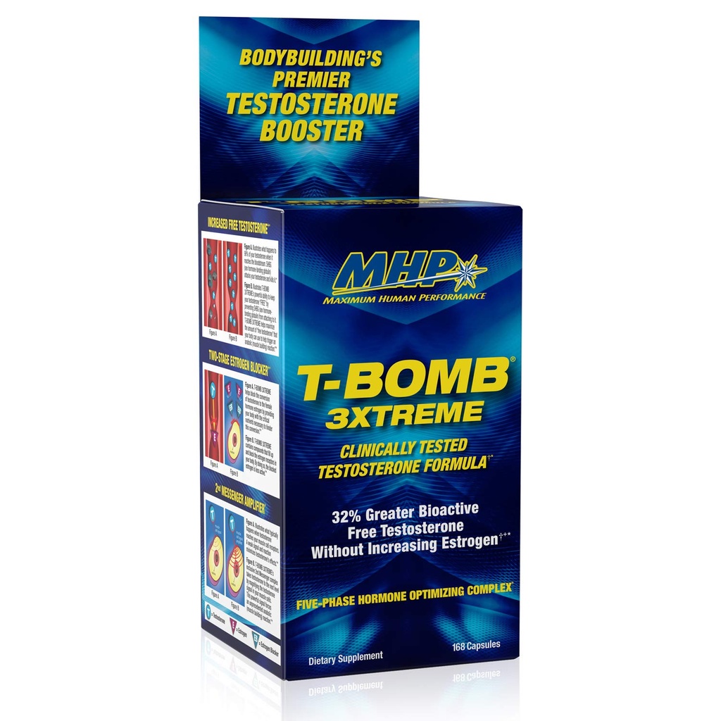 MHP T-Bomb 3xtreme Kliinisesti testattu, Testosteroni Booster miehille, lisätä Libido, 168
