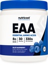 Nutricost EAA Powder 30 Tarjoilut (sininen vadelma) - Essential amino acids - ei-GMO, Gluteeniton, Kasvisruoka Ystävällinen