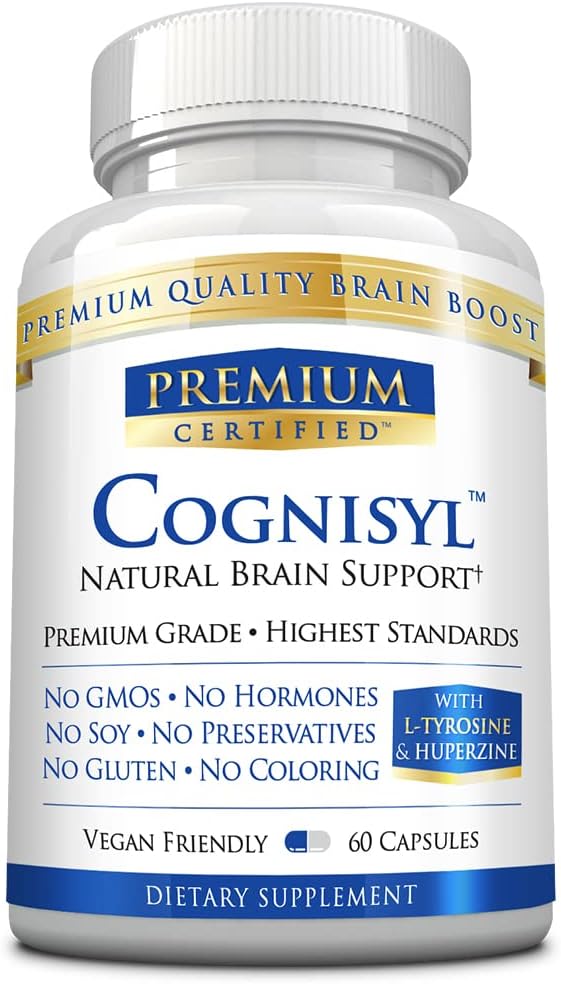 Cognisyl - Boost Memory, Mental Performance, Energy, ja Focus. B-vitamiinikompleksi, mäkikuisma, DMAE-bitartraatti, BioPerine - 60 kapselia