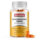 Magnesium Glycinate Gummies för barn och vuxna - Magnesium Glycinate 300mg Chewable Supplement - Främjar sömn, muskel, avkoppling (60 räkning)