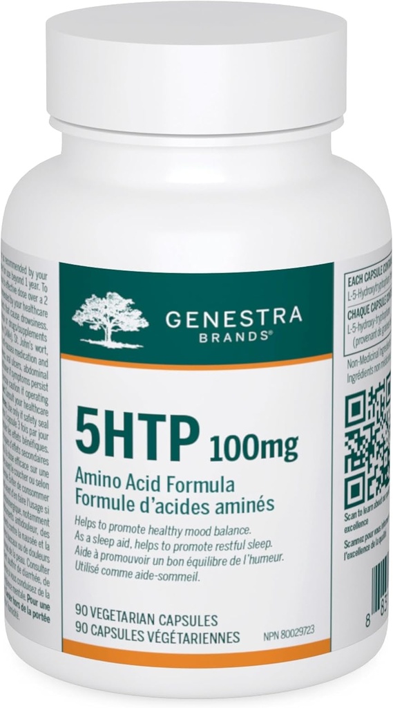 Genestra Brands 5HTP 100 mg | Stöd för sömn och psykisk balans | 90 kapslar