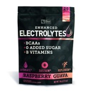 Förbättrade Electrolyte Powder Stick Packs (Raspberry Guava | 20 Packets) w / 0 Sugar +BCAAs +B-Vitamins Electrolyte Supplement w Potassium Zinc & Magnesium för Hydration - Keto Electrolytes
