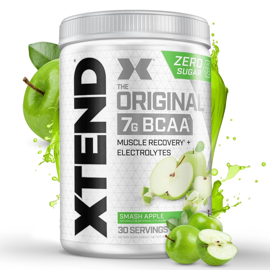Xtend Original BCAA Powder 7g BCAA och 2.5g L-Glutamine, Sugar Free Post Workout Muscle Recovery Drink med Aminosyror för män och kvinnor, 30 portioner