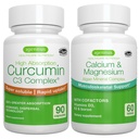 Algae Calcium & Magnesium Complex + korkea absorptio Curcumin C3 Complex, vegaaninen luukoru, nivelet & toipuminen harjoituksesta, Igennus
