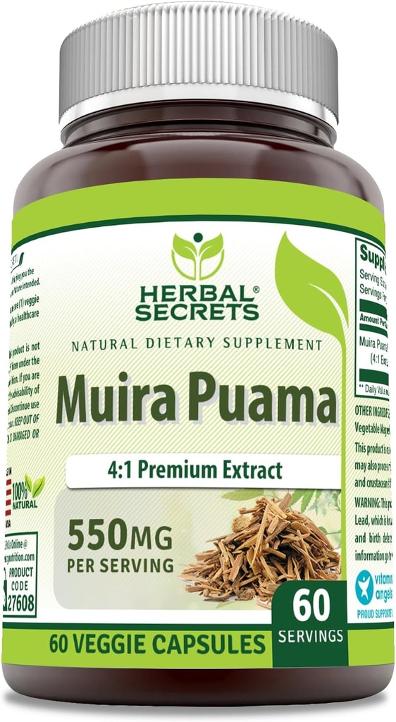 Kasviperäisiä Secrets Muira Puama 4:1 Extract Supplement 