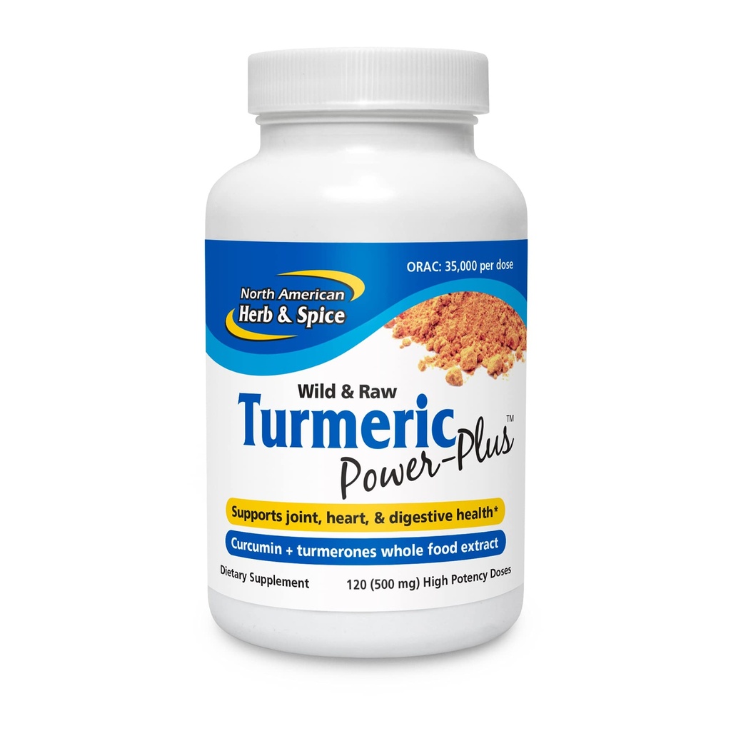 Pohjois-Amerikan Herb & Spice Turmeric Power-Plus geelit, 120