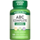 Nature's Truth Adult ABC Complete Multivitamiini miehille ja naisille 100 Caplets ...