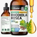 BIO KRAUTER Rhodiola Supplement Liquid - Pure Rhodiola Rosea Tincture for Calmness Support - Alkoholiton ja sokeriton uute - 4 Fl.Oz.