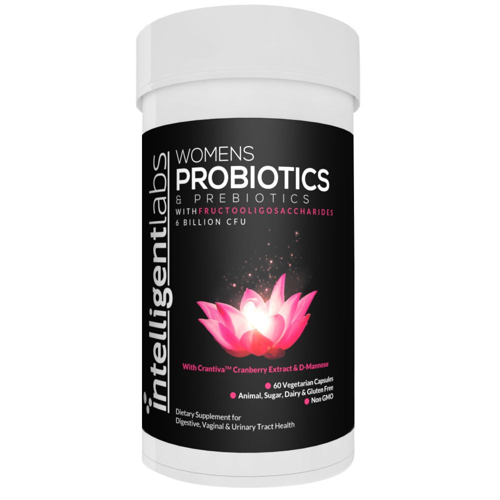 Älykäs Labs Naisten probiootit Formula karpalouute, D-Mannose ja prebiootit Kaikki yhdessä, 6 miljardia PMY Probiootti, One Capsule a Day, 60 päivän toimitus, kolmannen osapuolen todennettu puhtaus