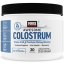 FORCE FACTOR Mahtava Colostrum tukemaan Gut Health, Immuunitoiminto, Recovery, & More, naudan Colostrum Supplement, pastöroitu, ruoho Fed, Hormoniton, Luonnollisesti makuton, 30 tarjoilua