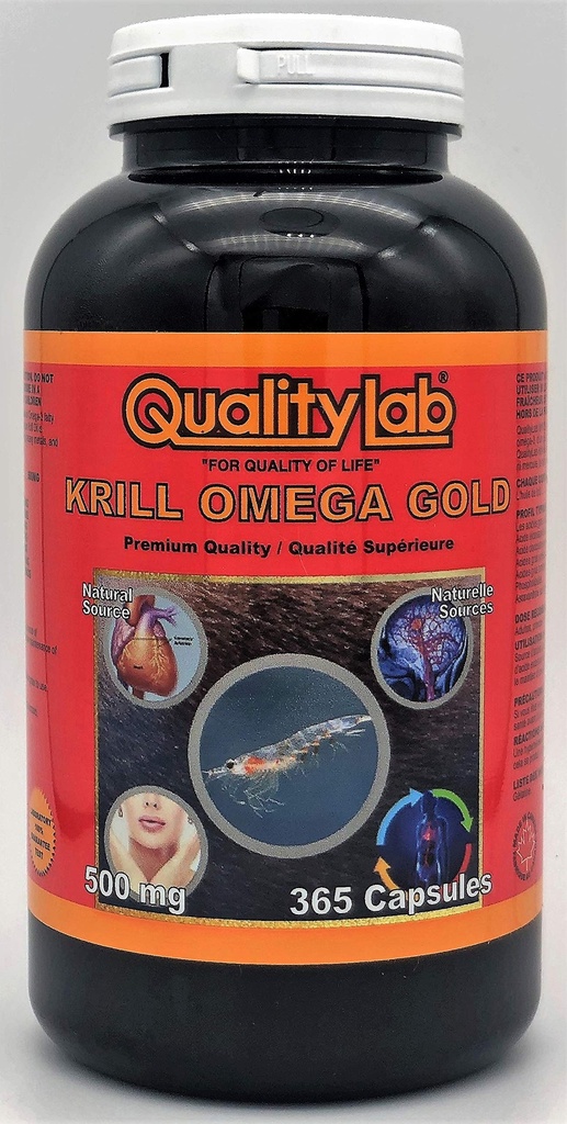 Krill Oil Omega Gold 500 mg 365 kapselit (Made in Canada)