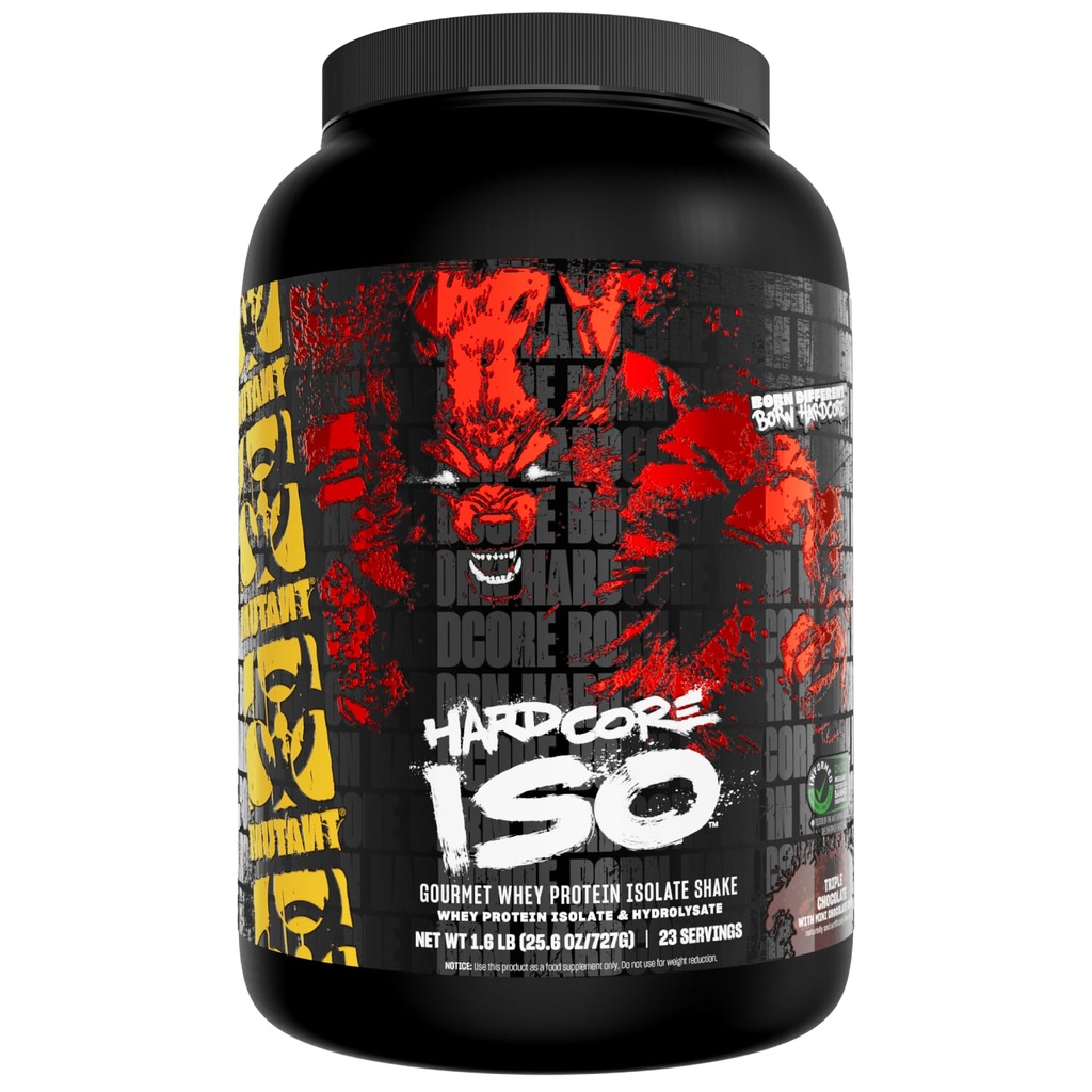 Mutantti ISO Surge Whey Protein Powder Acts Nopea auttaa takaisin, rakentaa lihas, Bulk ja vahvuus, Käyttää vain ainesosia, 1.6 lb - Triple Chocolate