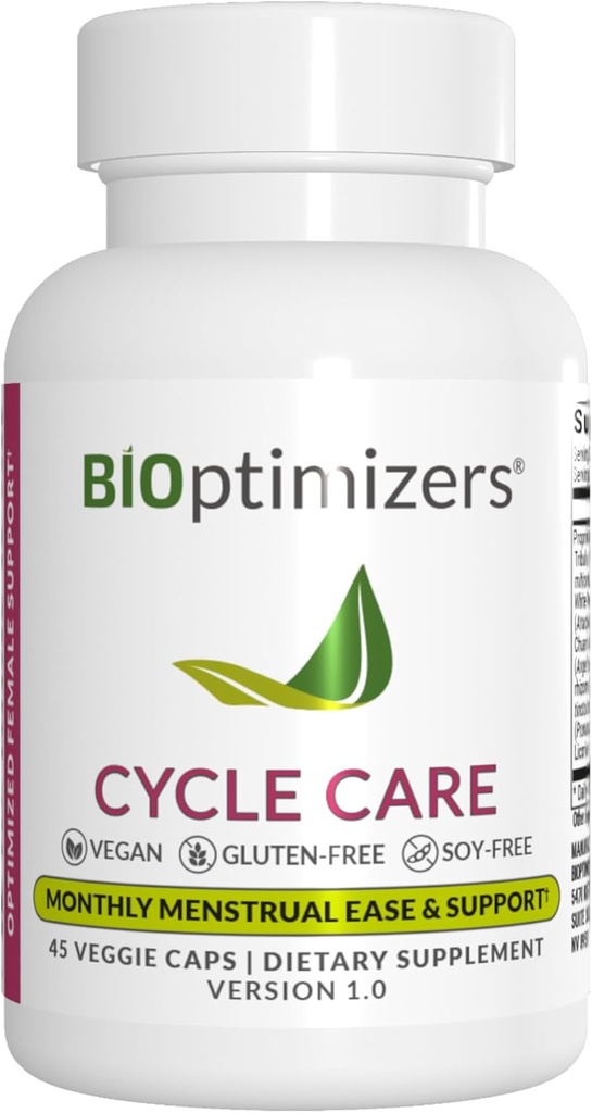 BIOptitimizers - Cycle Support - Support Supplement for Women - Bloating and Cramping Menstrual Relief - 45 kapselia