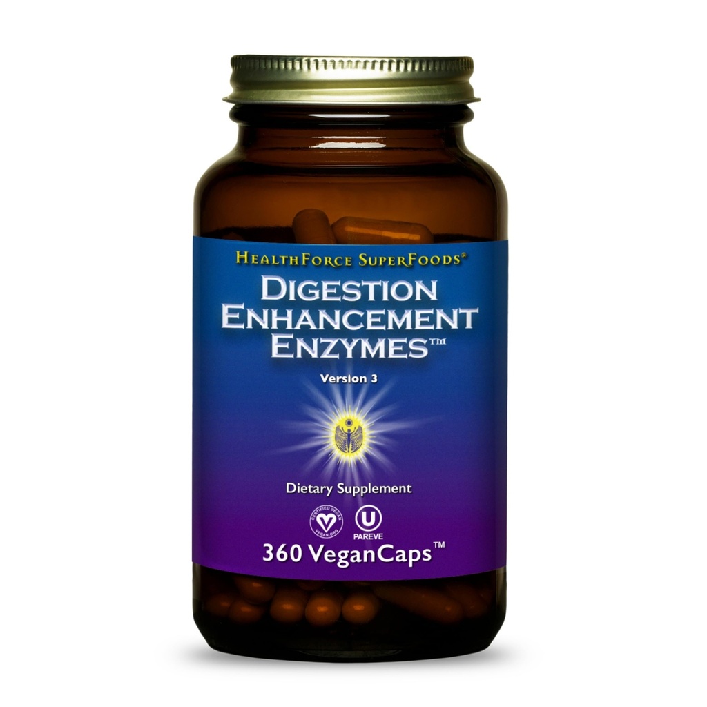TERVEYSFORCE SUPERFOODS Digestion Enzymes - 360 Vegaanikapselia