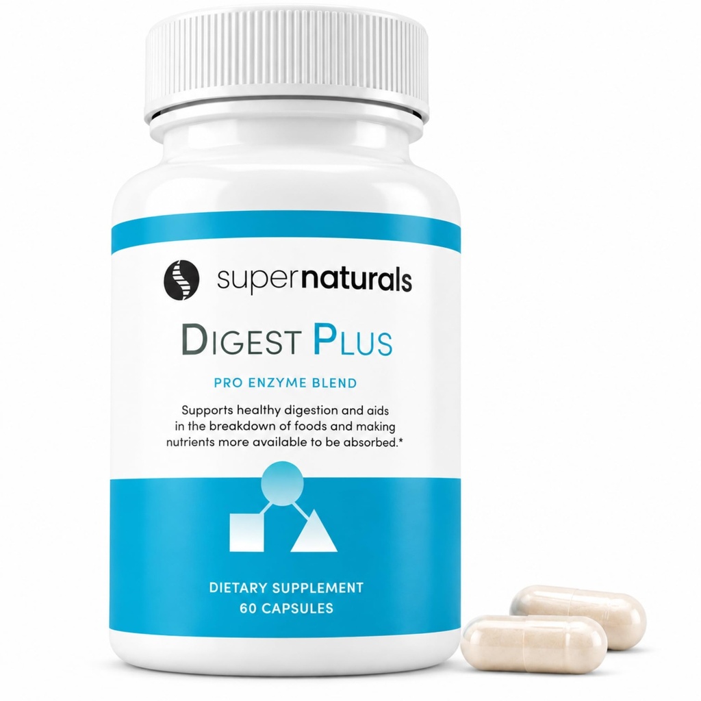 Digest Plus, Gut Health for Men, Digestion Supplement, Dgestive Enzymes, Gut Health for Women, Gas & Bloating Relief, Premium Gut Healths Supplement, 60 Caps