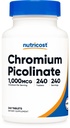 Nutricost kromi 1000 mcg, 240 tablettia - Gluteeniton, ei-GMO