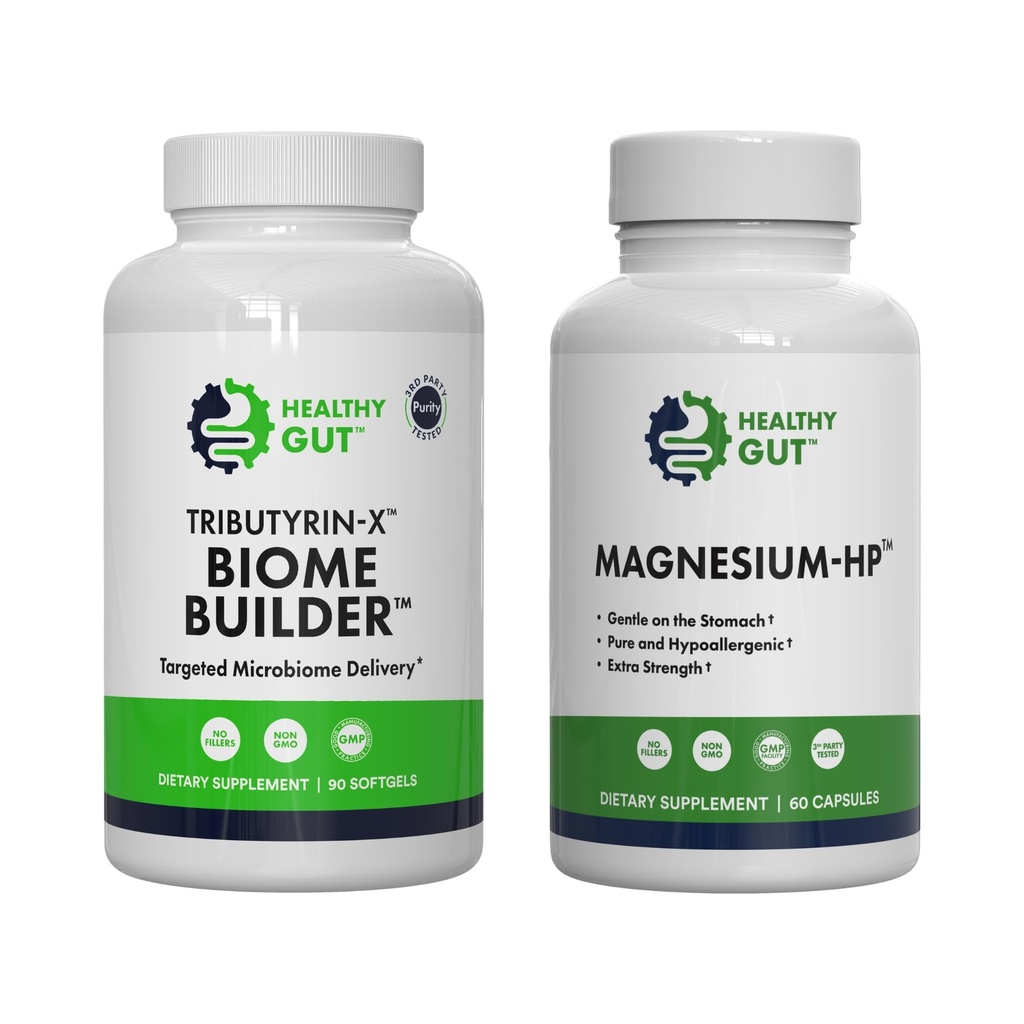 Terve Gut Tributyrin-X Biome Builder, 90 Softgels ja magnesium-HP, 60 kapselia