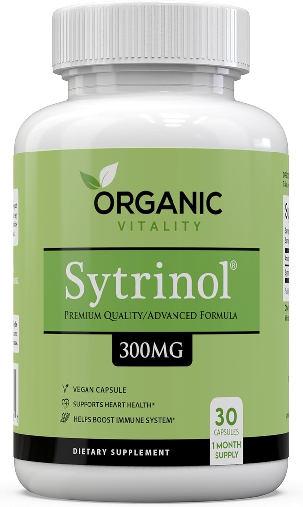 Premium Sytrinol Supplement - 300mg Pure Sytrinol Per Serving - 30 kasviskapselit - tukee yleistä terveyttä