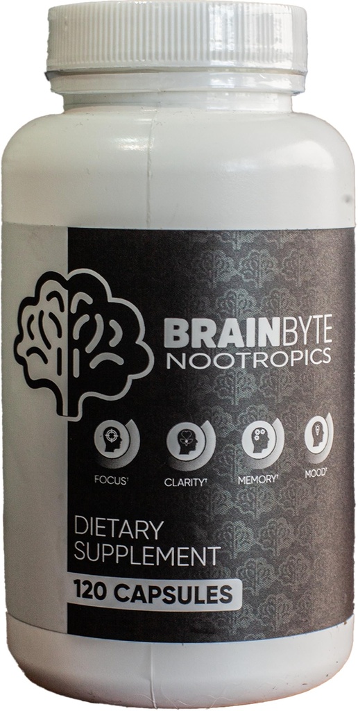 All-in-One Nootropic Supplement for Miehet & Naiset Kofeiiniton Focus L- Theanine & Fosfatidylserine (120 Count)