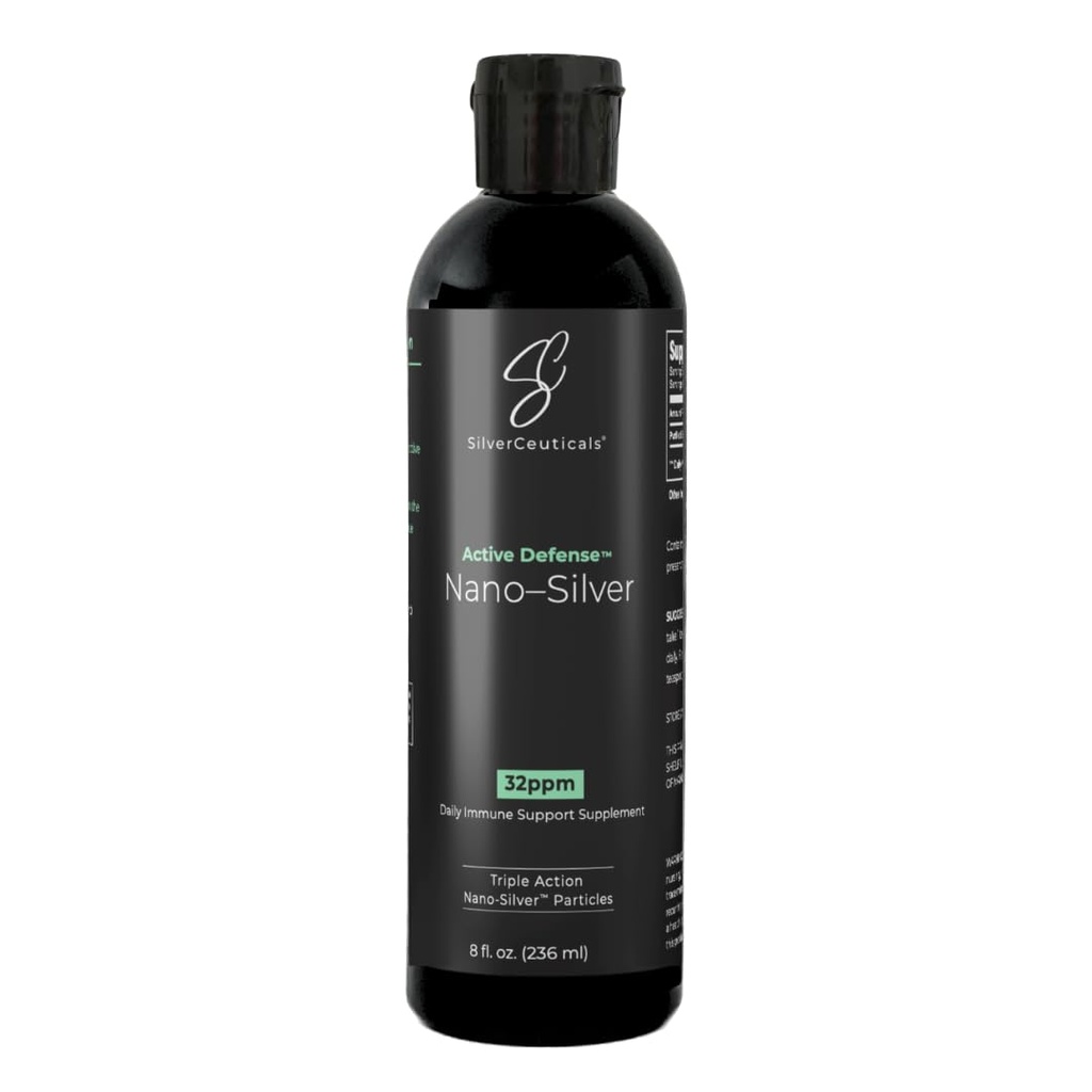 Colloidal Silver w/Nano Technology - 32ppm 8oz - 8X effektivare - naturligt immunstöd - Spara de sjuka dagarna - Ålder 5 & Up - Utför högre PPM Silvers - No Taste & Smell - 3rd Party Tested