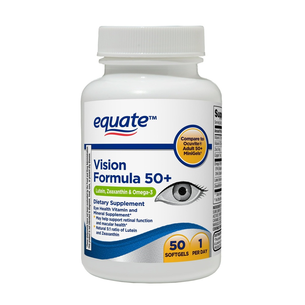 Konvergenssi Vision Formula 50+ Pehmeät geelit Ravintolisä, 50