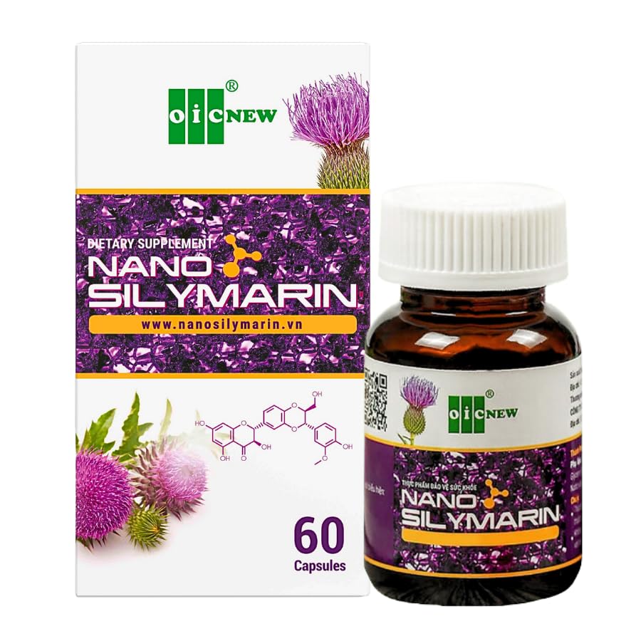 Nano Silymarin - 60 kapselia - Maksan terveyden tuki ja vakauttaa maksasolu - Nanoteknologia lisää imeytymistä jopa 99,9%